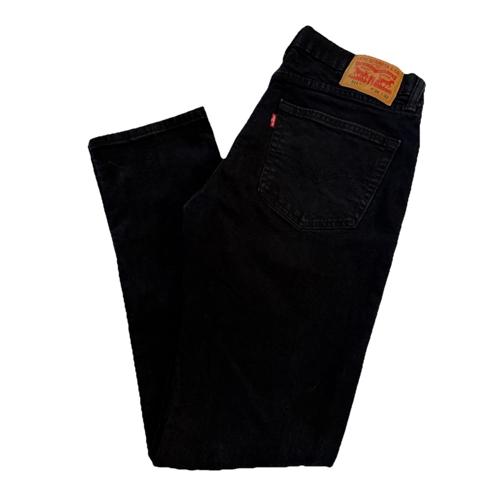 Levi's Jeans 511 Men's 32X30 (Tag 34X32) Black Modern Slim Fit Skinny Pre-Owned